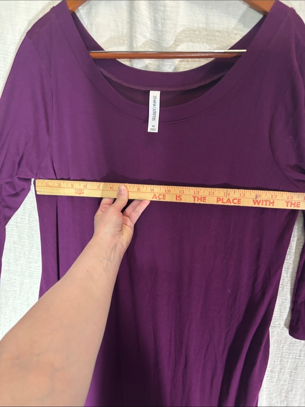 Zenana Outfitters Deep Purple Ruffle-Hem Maxi Dress w/ pockets - Picture 7 of 10